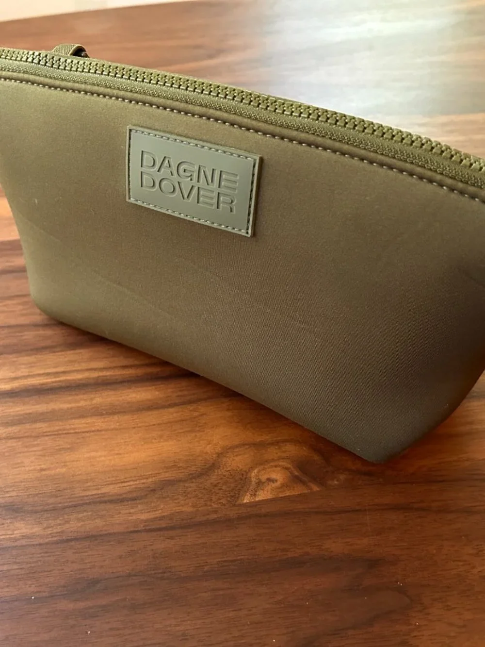 Dagne Dover Hunter Olive Neoprene Toiletry Bag